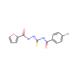 O=C(NC(=S)NNC(=O)c1ccco1)c1ccc(Br)cc1 ZINC000002316656