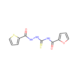 O=C(NC(=S)NNC(=O)c1cccs1)c1ccco1 ZINC000004950509