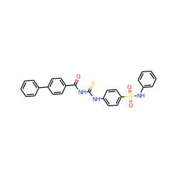 O=C(NC(=S)Nc1ccc(S(=O)(=O)Nc2ccccc2)cc1)c1ccc(-c2ccccc2)cc1 ZINC000013981817