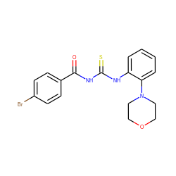 O=C(NC(=S)Nc1ccccc1N1CCOCC1)c1ccc(Br)cc1 ZINC000001113998