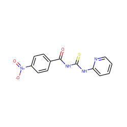 O=C(NC(=S)Nc1ccccn1)c1ccc([N+](=O)[O-])cc1 ZINC000000365169