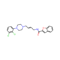 O=C(NC/C=C/CN1CCN(c2cccc(Cl)c2Cl)CC1)c1cc2ccccc2o1 ZINC000013608851