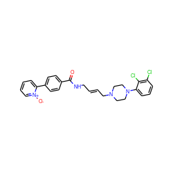 O=C(NC/C=C/CN1CCN(c2cccc(Cl)c2Cl)CC1)c1ccc(-c2cccc[n+]2[O-])cc1 ZINC000084394932