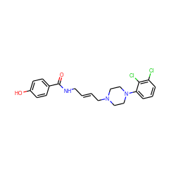 O=C(NC/C=C/CN1CCN(c2cccc(Cl)c2Cl)CC1)c1ccc(O)cc1 ZINC000013608796