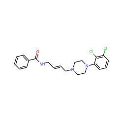 O=C(NC/C=C/CN1CCN(c2cccc(Cl)c2Cl)CC1)c1ccccc1 ZINC000013534412