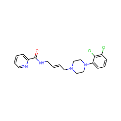 O=C(NC/C=C/CN1CCN(c2cccc(Cl)c2Cl)CC1)c1ccccn1 ZINC000013608813