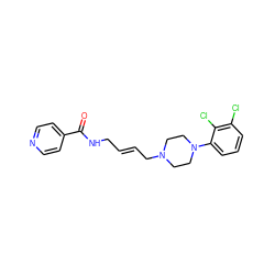 O=C(NC/C=C/CN1CCN(c2cccc(Cl)c2Cl)CC1)c1ccncc1 ZINC000013608823