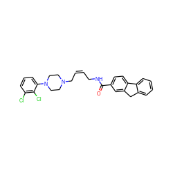 O=C(NC/C=C\CN1CCN(c2cccc(Cl)c2Cl)CC1)c1ccc2c(c1)Cc1ccccc1-2 ZINC000013534406