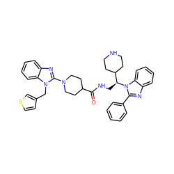 O=C(NC[C@@H](C1CCNCC1)n1c(-c2ccccc2)nc2ccccc21)C1CCN(c2nc3ccccc3n2Cc2ccsc2)CC1 ZINC000169353291