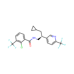 O=C(NC[C@@H](CC1CC1)c1ccc(C(F)(F)F)nc1)c1cccc(C(F)(F)F)c1Cl ZINC000207676032