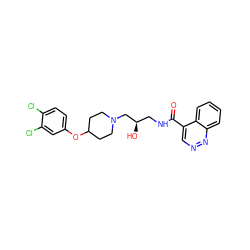 O=C(NC[C@@H](O)CN1CCC(Oc2ccc(Cl)c(Cl)c2)CC1)c1cnnc2ccccc12 ZINC000095559460