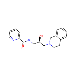 O=C(NC[C@@H](O)CN1CCc2ccccc2C1)c1ccccn1 ZINC000159320932