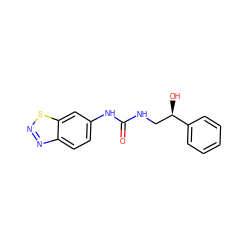 O=C(NC[C@@H](O)c1ccccc1)Nc1ccc2nnsc2c1 ZINC000095582553