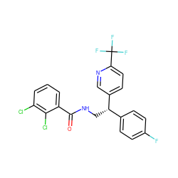 O=C(NC[C@@H](c1ccc(F)cc1)c1ccc(C(F)(F)F)nc1)c1cccc(Cl)c1Cl ZINC000217376902