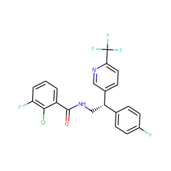 O=C(NC[C@@H](c1ccc(F)cc1)c1ccc(C(F)(F)F)nc1)c1cccc(F)c1Cl ZINC000217377479