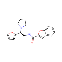 O=C(NC[C@@H](c1ccco1)N1CCCC1)c1cc2ccccc2o1 ZINC000003451063