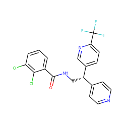 O=C(NC[C@@H](c1ccncc1)c1ccc(C(F)(F)F)nc1)c1cccc(Cl)c1Cl ZINC000217378634