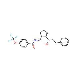 O=C(NC[C@@H]1CCC[C@H]1[C@@H](O)CCc1ccccc1)c1ccc(OC(F)(F)F)cc1 ZINC000028571293