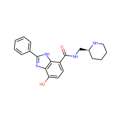 O=C(NC[C@@H]1CCCCN1)c1ccc(O)c2nc(-c3ccccc3)[nH]c12 ZINC000118668443