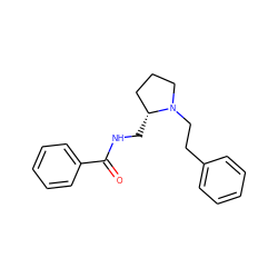 O=C(NC[C@@H]1CCCN1CCc1ccccc1)c1ccccc1 ZINC000027561312
