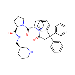 O=C(NC[C@@H]1CCCNC1)[C@H]1CCCN1C(=O)[C@@H]1CCCN1C(=O)CC(c1ccccc1)(c1ccccc1)c1ccccc1 ZINC000034802310