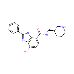 O=C(NC[C@@H]1CCCNC1)c1ccc(O)c2nc(-c3ccccc3)[nH]c12 ZINC000118661510