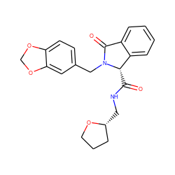 O=C(NC[C@@H]1CCCO1)[C@H]1c2ccccc2C(=O)N1Cc1ccc2c(c1)OCO2 ZINC000004035120