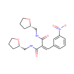 O=C(NC[C@@H]1CCCO1)C(=Cc1cccc([N+](=O)[O-])c1)C(=O)NC[C@@H]1CCCO1 ZINC000004979811