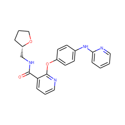 O=C(NC[C@@H]1CCCO1)c1cccnc1Oc1ccc(Nc2ccccn2)cc1 ZINC000139312433