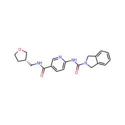 O=C(NC[C@@H]1CCOC1)c1ccc(NC(=O)N2Cc3ccccc3C2)nc1 ZINC000166207041