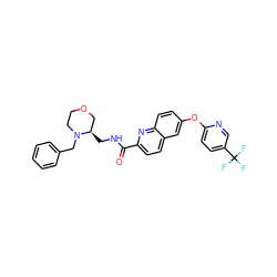 O=C(NC[C@@H]1COCCN1Cc1ccccc1)c1ccc2cc(Oc3ccc(C(F)(F)F)cn3)ccc2n1 ZINC001772614705