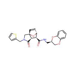 O=C(NC[C@@H]1COc2ccccc2O1)[C@@H]1[C@H]2C=C[C@@]3(CN(Cc4cccs4)C(=O)[C@H]13)O2 ZINC000250529922