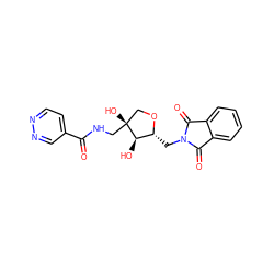 O=C(NC[C@]1(O)CO[C@H](CN2C(=O)c3ccccc3C2=O)[C@H]1O)c1ccnnc1 ZINC001772654877