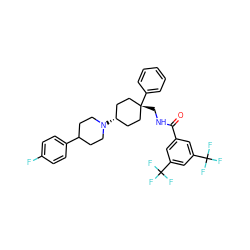 O=C(NC[C@]1(c2ccccc2)CC[C@@H](N2CCC(c3ccc(F)cc3)CC2)CC1)c1cc(C(F)(F)F)cc(C(F)(F)F)c1 ZINC000103022642