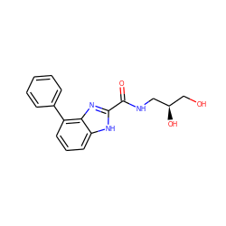 O=C(NC[C@H](O)CO)c1nc2c(-c3ccccc3)cccc2[nH]1 ZINC000103268366