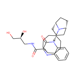 O=C(NC[C@H](O)CO)c1nc2ccccc2n([C@@H]2C[C@@H]3CC[C@H](C2)N3C2CCCCCCC2)c1=O ZINC000114709461