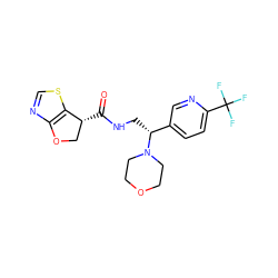 O=C(NC[C@H](c1ccc(C(F)(F)F)nc1)N1CCOCC1)[C@@H]1COc2ncsc21 ZINC000223961236