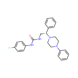 O=C(NC[C@H](c1ccccc1)N1CCN(c2ccccc2)CC1)Nc1ccc(F)cc1 ZINC000028523880