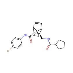 O=C(NC[C@H]1[C@H](C(=O)Nc2ccc(Br)cc2)[C@@H]2C=C[C@H]1C21CC1)C1CCCC1 ZINC000168293453