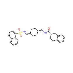 O=C(NC[C@H]1CC[C@H](CNS(=O)(=O)c2cccc3ccccc23)CC1)[C@H]1CCc2ccccc2C1 ZINC000253635114