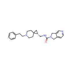 O=C(NC[C@H]1CC12CCN(CCc1ccccc1)CC2)N1Cc2ccncc2C1 ZINC001772645306