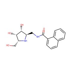 O=C(NC[C@H]1N[C@H](CO)[C@H](O)[C@@H]1O)c1cccc2ccccc12 ZINC000026005177