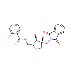 O=C(NC[C@H]1OC[C@@](O)(CN2C(=O)c3ccccc3C2=O)[C@@H]1O)c1ccccc1Cl ZINC001772616975