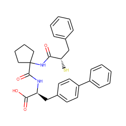 O=C(NC1(C(=O)N[C@@H](Cc2ccc(-c3ccccc3)cc2)C(=O)O)CCCC1)[C@@H](S)Cc1ccccc1 ZINC000026154793