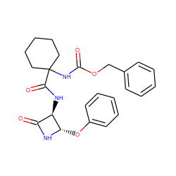 O=C(NC1(C(=O)N[C@@H]2C(=O)N[C@H]2Oc2ccccc2)CCCCC1)OCc1ccccc1 ZINC000013490373