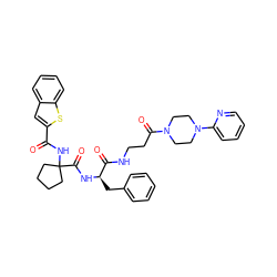 O=C(NC1(C(=O)N[C@H](Cc2ccccc2)C(=O)NCCC(=O)N2CCN(c3ccccn3)CC2)CCCC1)c1cc2ccccc2s1 ZINC000028711683