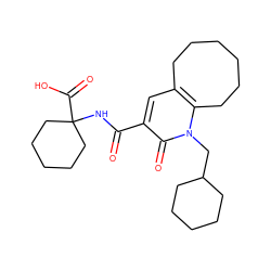 O=C(NC1(C(=O)O)CCCCC1)c1cc2c(n(CC3CCCCC3)c1=O)CCCCCC2 ZINC000084586616