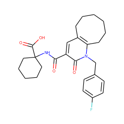 O=C(NC1(C(=O)O)CCCCC1)c1cc2c(n(Cc3ccc(F)cc3)c1=O)CCCCCC2 ZINC000084596808