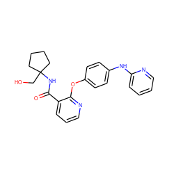 O=C(NC1(CO)CCCC1)c1cccnc1Oc1ccc(Nc2ccccn2)cc1 ZINC000148220656