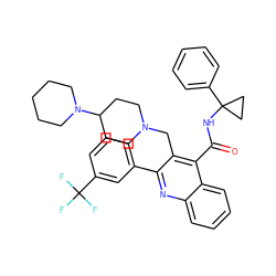 O=C(NC1(c2ccccc2)CC1)c1c(CN2CCC(N3CCCCC3)CC2)c(-c2cccc(C(F)(F)F)c2)nc2ccccc12 ZINC000199367723